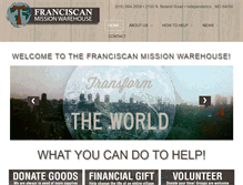 Tablet Screenshot of franciscanmissionwarehouse.org